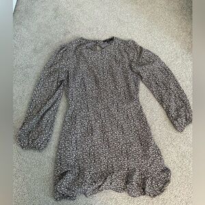 Lulus Floral Long Sleeve cutout Dress